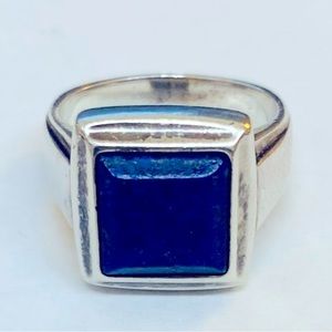 Lapis Sterling silver ring